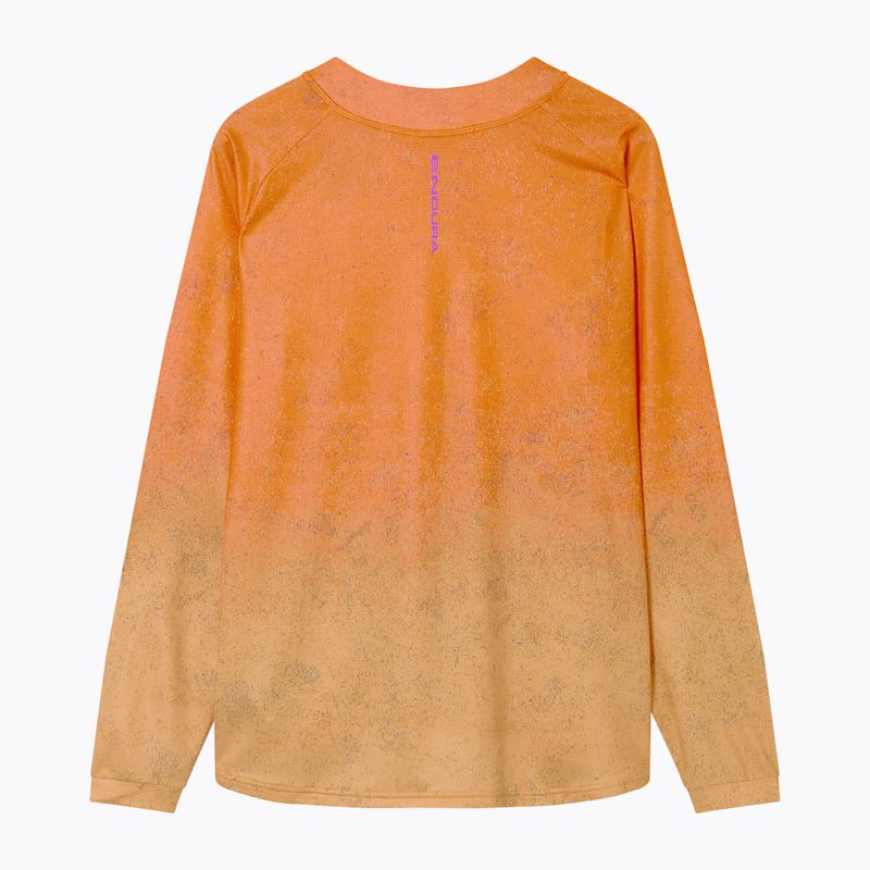 Мъжка блуза с дълъг ръкав за колоездене Endura Singletrack Print end orange 7