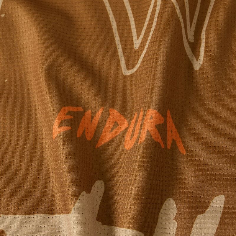 Мъжка тениска за колоездене Endura Singletrack Print trail bronze 4