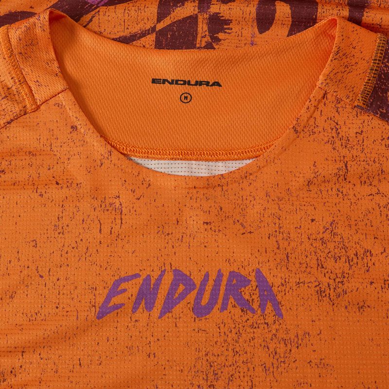 Мъжка тениска за колоездене Endura Singletrack Print end orange 3