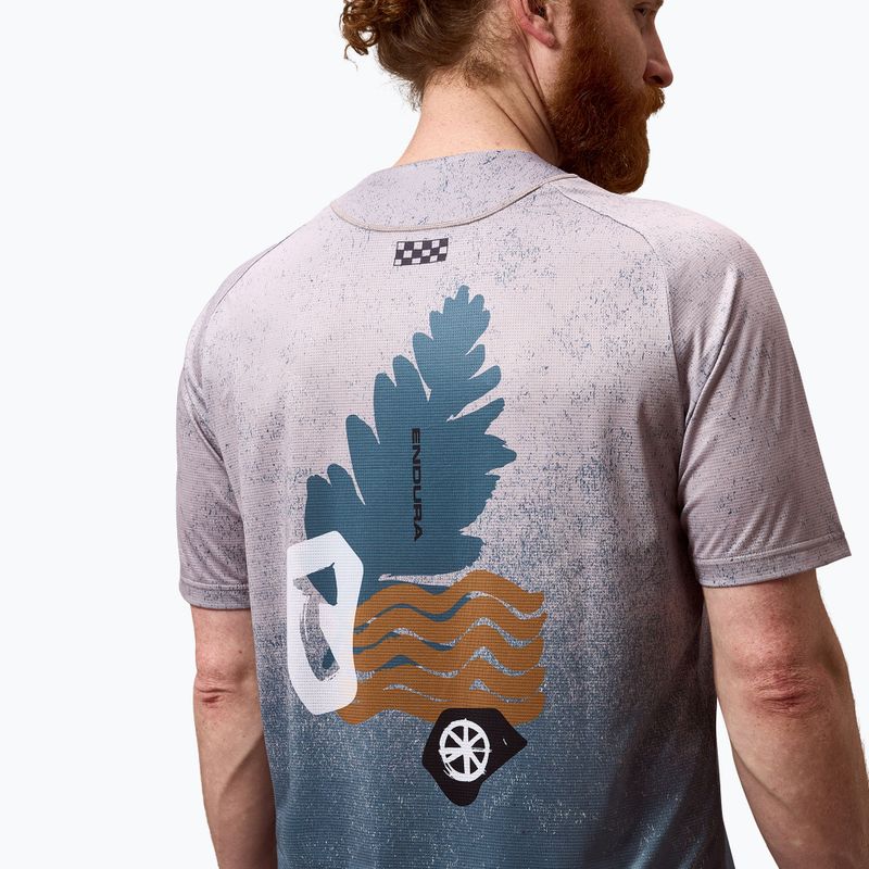 Мъжка тениска за колоездене Endura Singletrack Print titanium 6