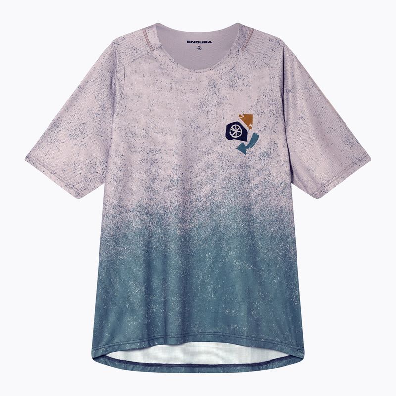 Мъжка тениска за колоездене Endura Singletrack Print titanium 7