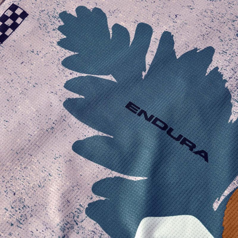 Мъжка тениска за колоездене Endura Singletrack Print titanium 9