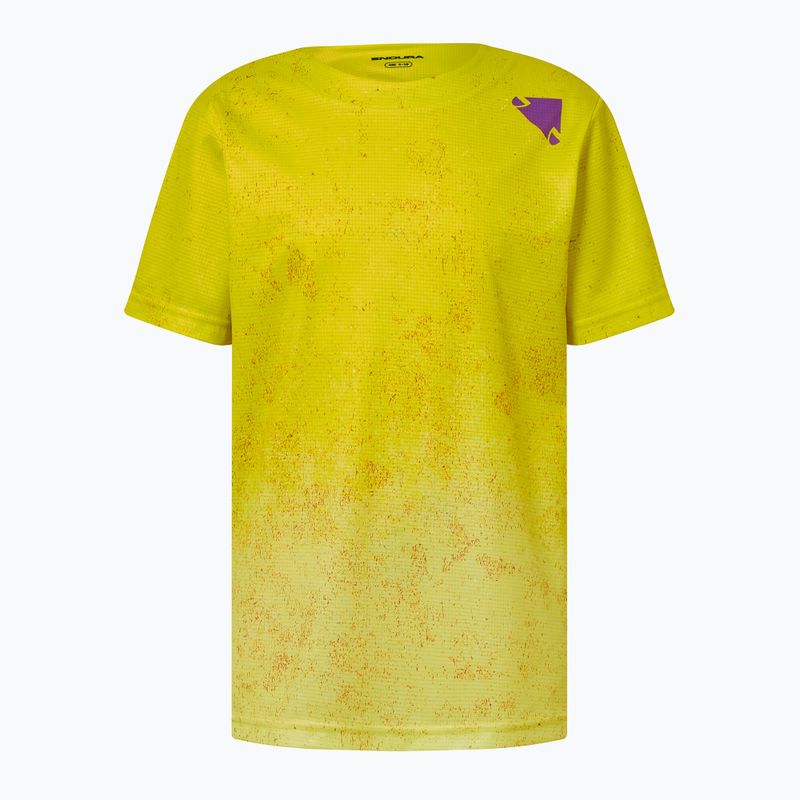 Детска тениска за колоездене Endura Singletrack Core Jr end citrus 2