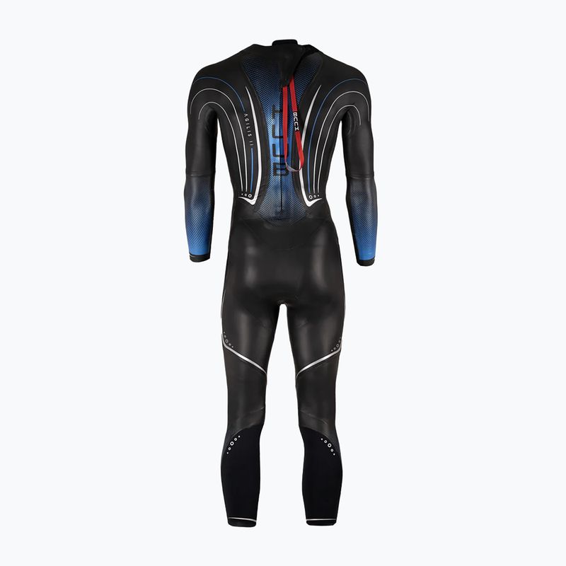 Мъжки неопренов костюм за триатлон HUUB Agilis II Back Zip 3.5 metalic blue 2