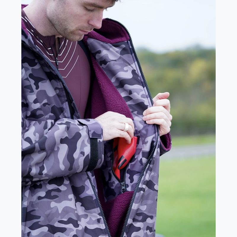 Дълго яке HUUB Changing Robe black grey camo 4