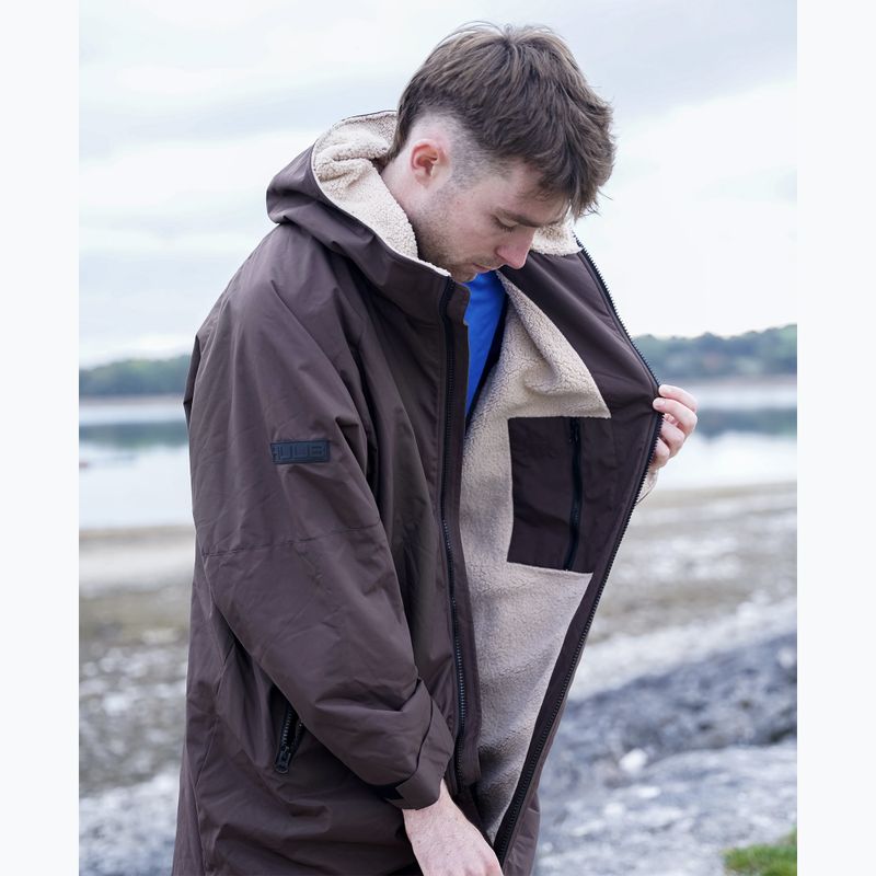 Палто/Дълго яке HUUB Changing Robe chocolate/oatmeal 5