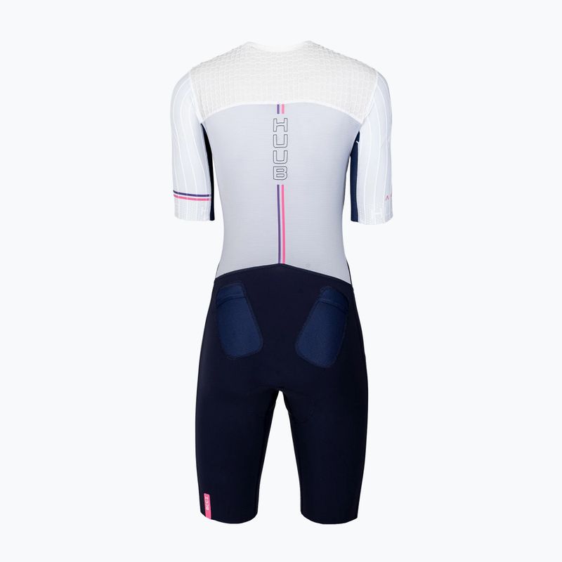Дамски гащеризон за триатлон HUUB Anemoi 3 SUB22 white/navy/pink 2
