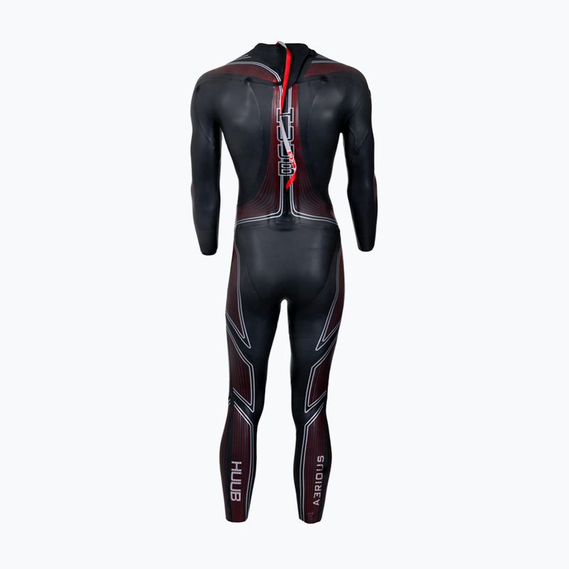 Мъжки неопренов костюм за триатлон HUUB Aerious III 3:5 black/red 3