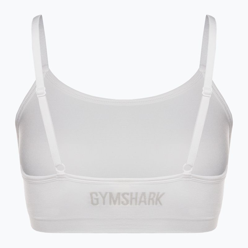 Gymshark Безшевен сутиен с високо деколте фитнес сутиен бял 6