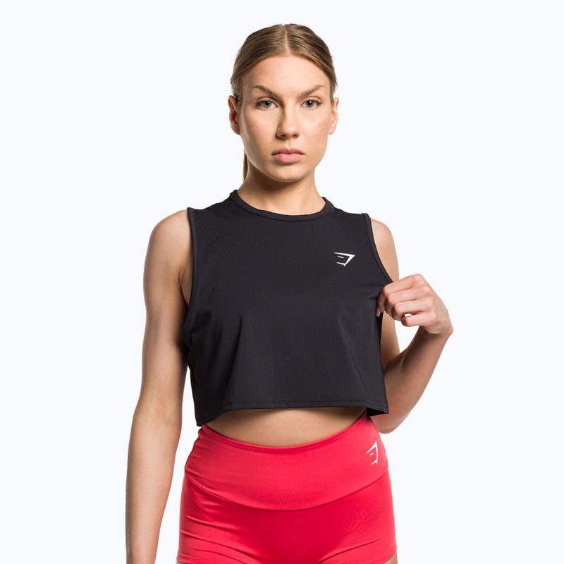 Тренировъчен потник Gymshark Crop Tank black за жени