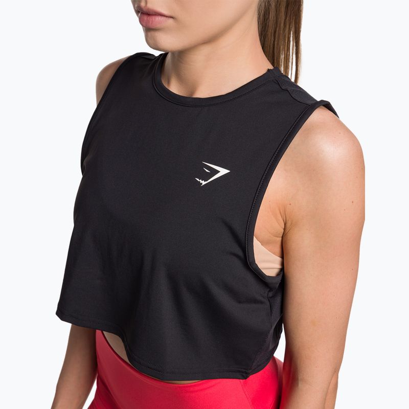 Тренировъчен потник Gymshark Crop Tank black за жени 4