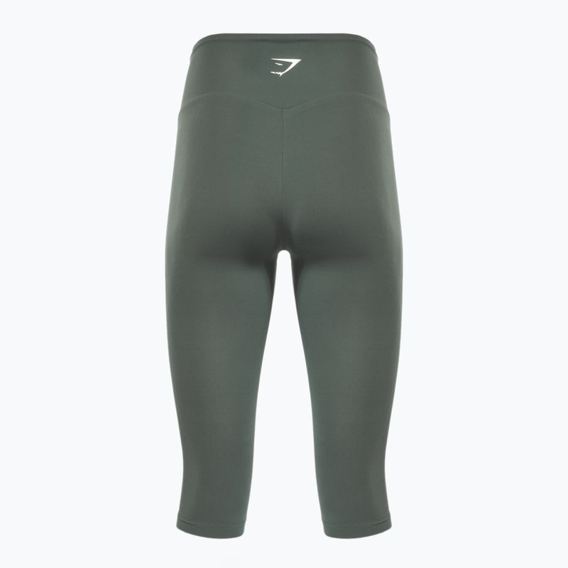 Дамски клинове Gymshark Training Cropped obsidian / green 2