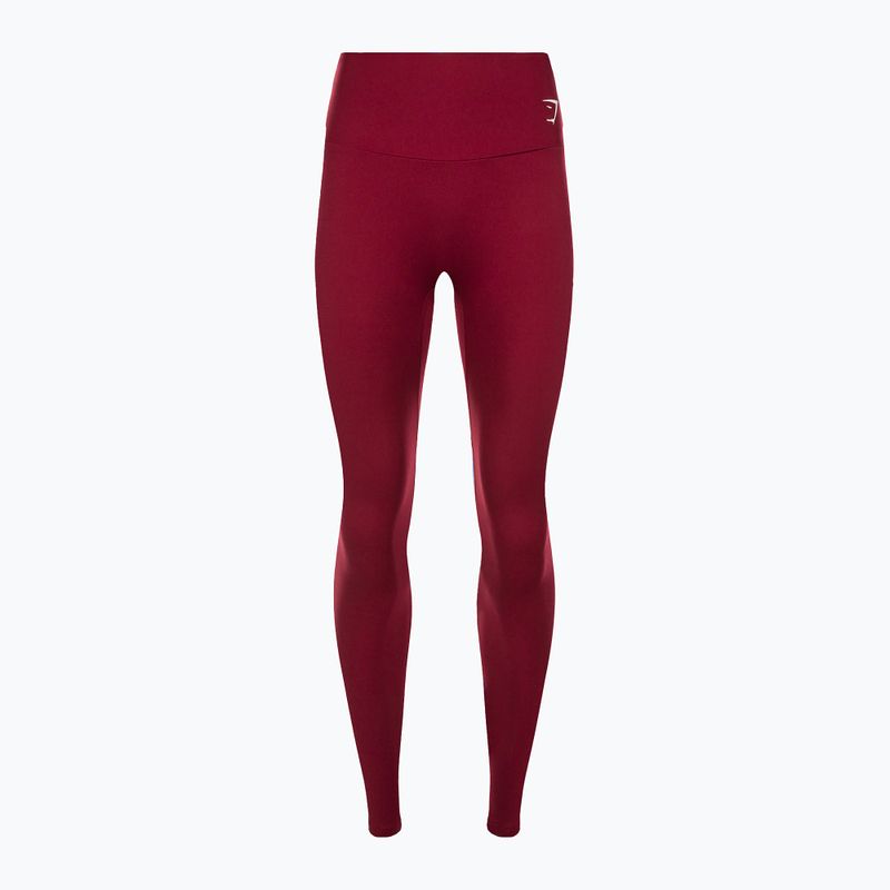 Дамски клинове Gymshark Training Full Lenght burgundy/white 5