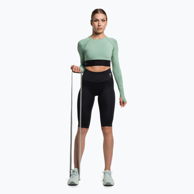 Дамски клинове с изрязани крачоли Gymshark Training black/white 2