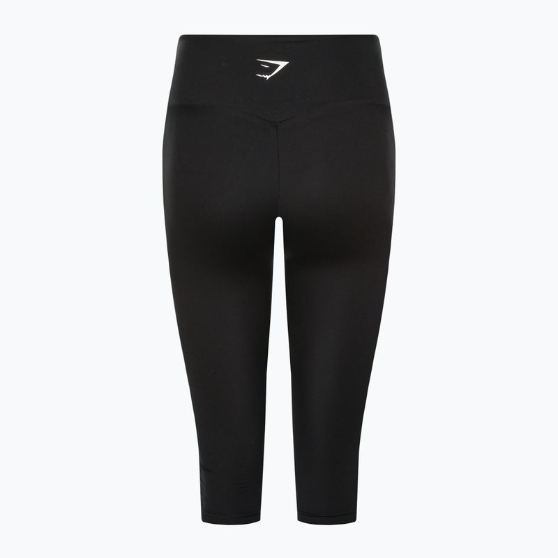 Дамски клинове с изрязани крачоли Gymshark Training black/white 6