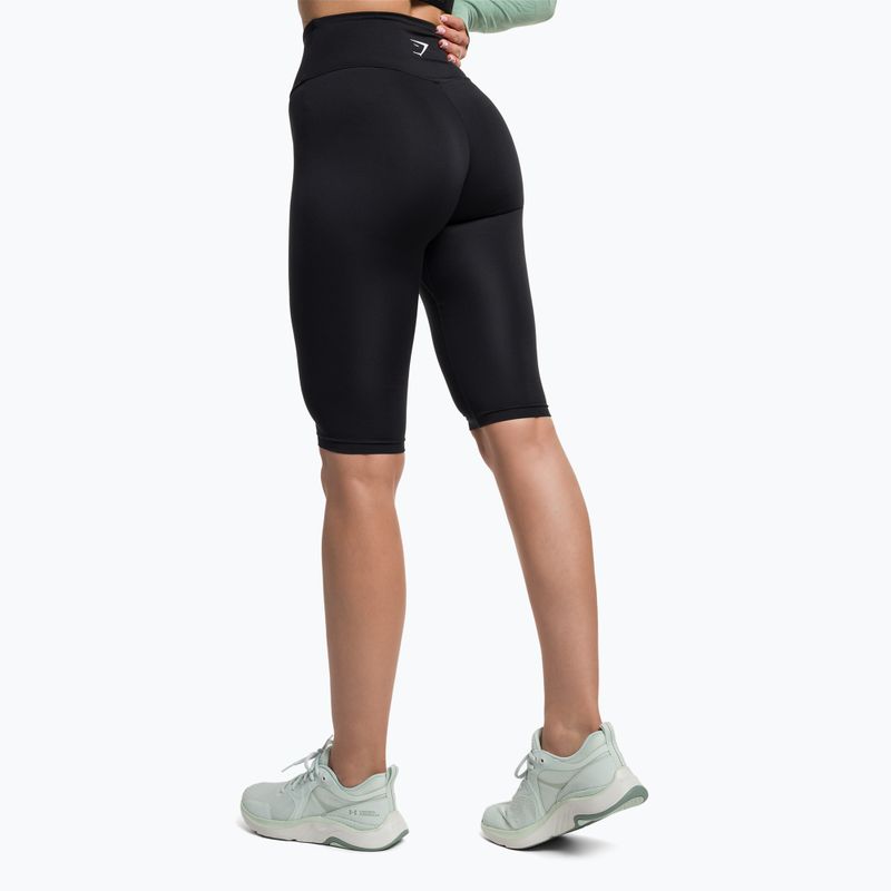 Дамски клинове с изрязани крачоли Gymshark Training black/white 3