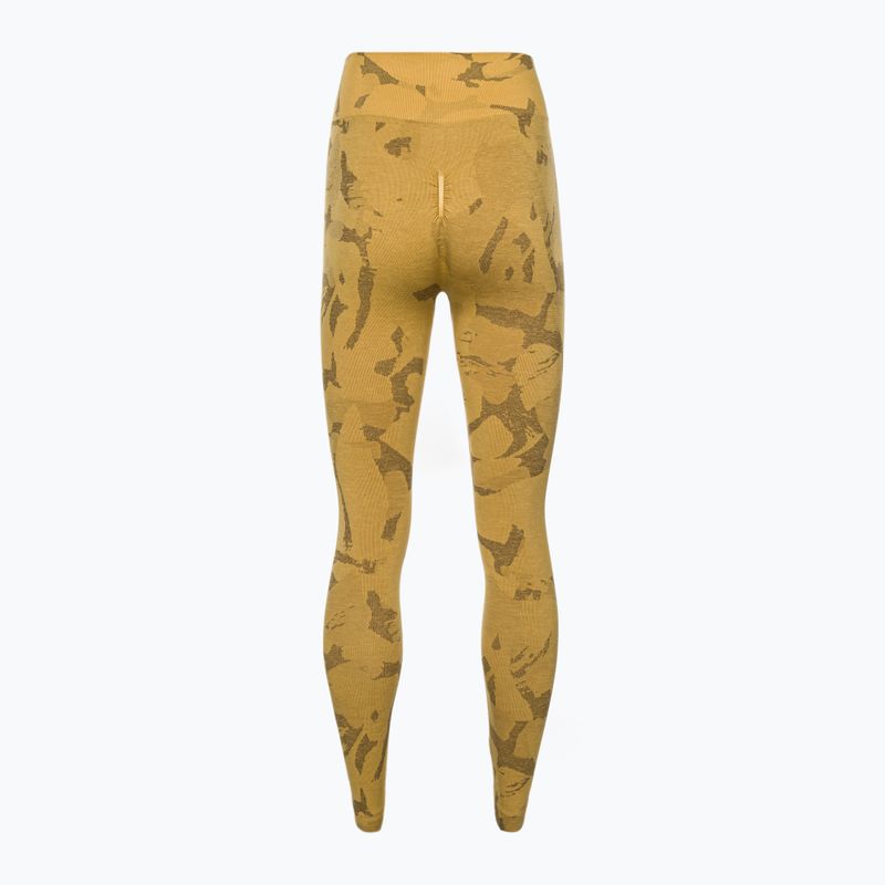 Дамски тренировъчни гамаши Gymshark Adapt Camo Savanna Seamless жълто/бяло 6