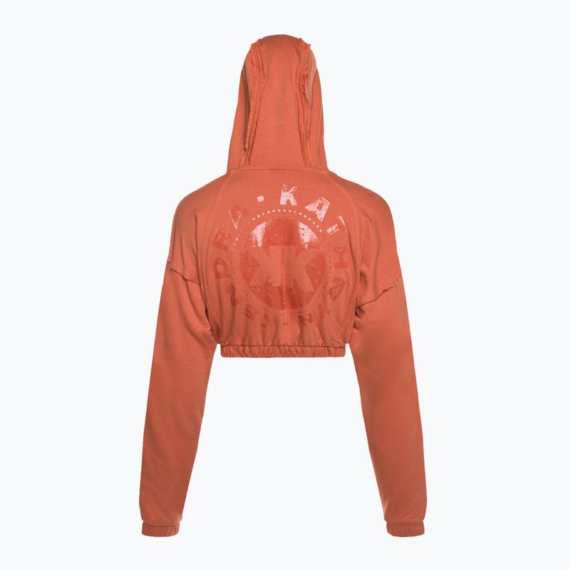 Дамски суитшърт за тренировки Gymshark KK Twins Zip Up Crop orange 6