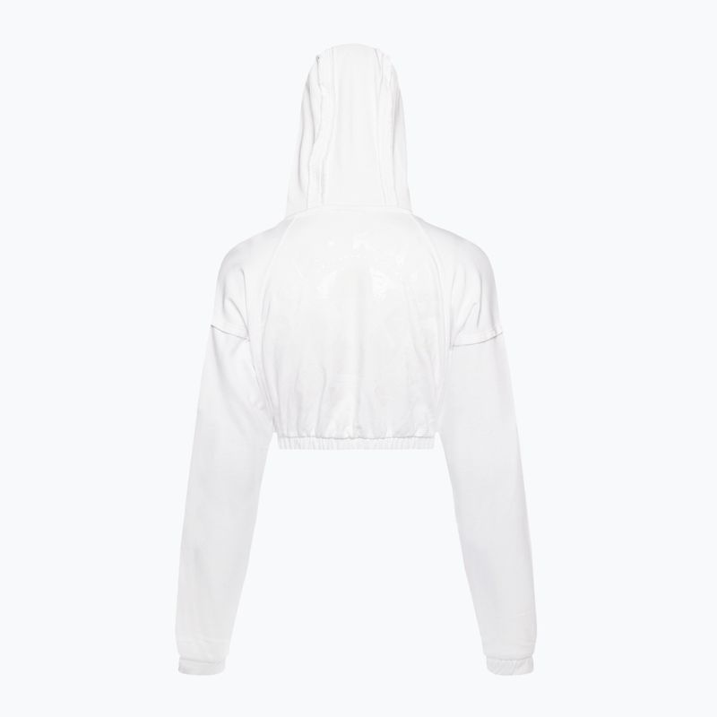 Дамски суитшърт за тренировки Gymshark KK Twins Zip Up Crop white 6