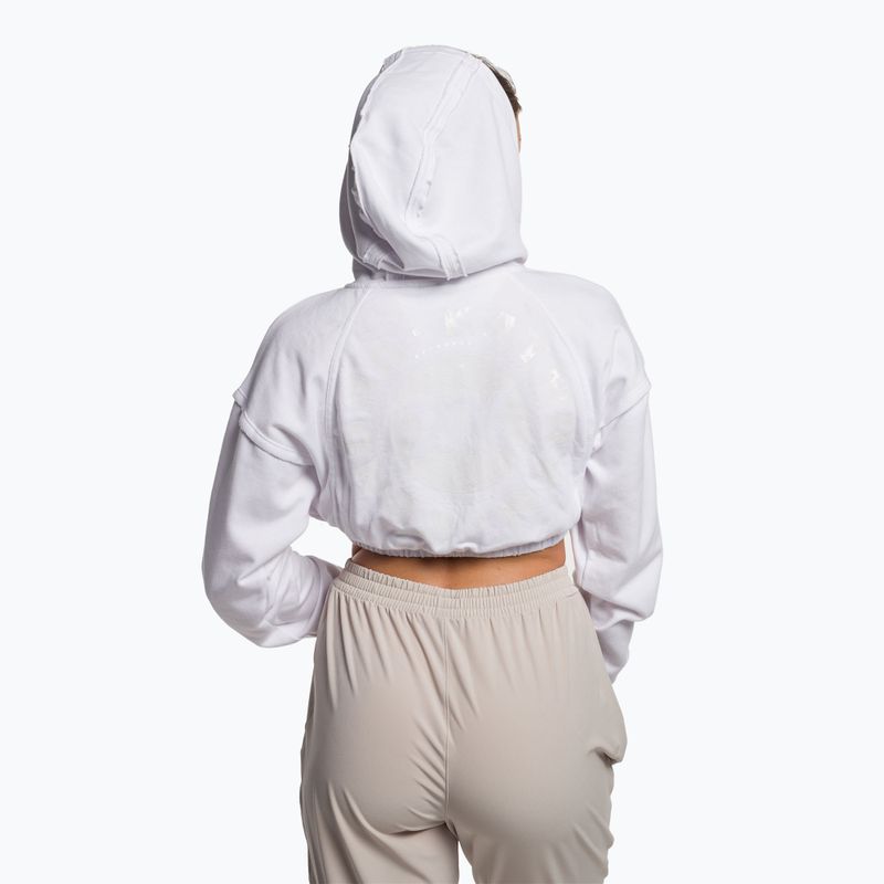 Дамски суитшърт за тренировки Gymshark KK Twins Zip Up Crop white 3