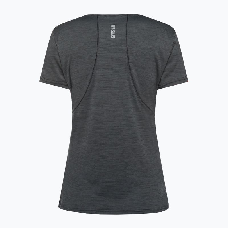 Дамски горнище за бягане Gymshark Running Top SS тъмно/сиво тренировъчна тениска 6