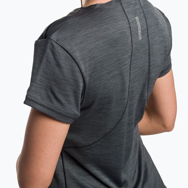 Дамски горнище за бягане Gymshark Running Top SS тъмно/сиво тренировъчна тениска 4