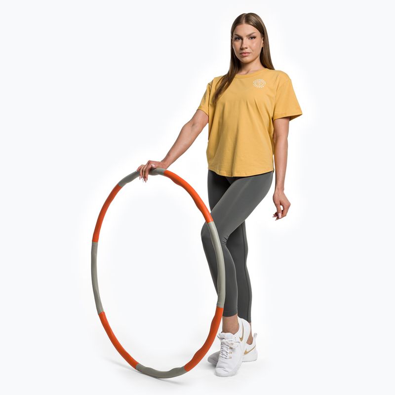 Дамска тренировъчна тениска Gymshark GFX Legacy Tee жълто/бяло 2