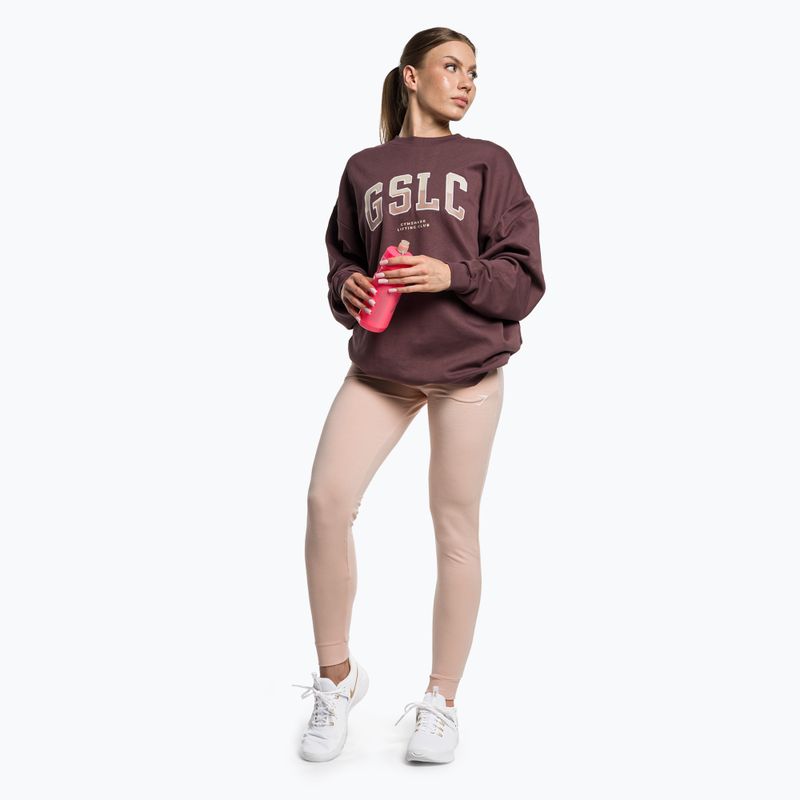 Дамски тренировъчен суитшърт Gymshark Gfx Gslc Oversized brown 2