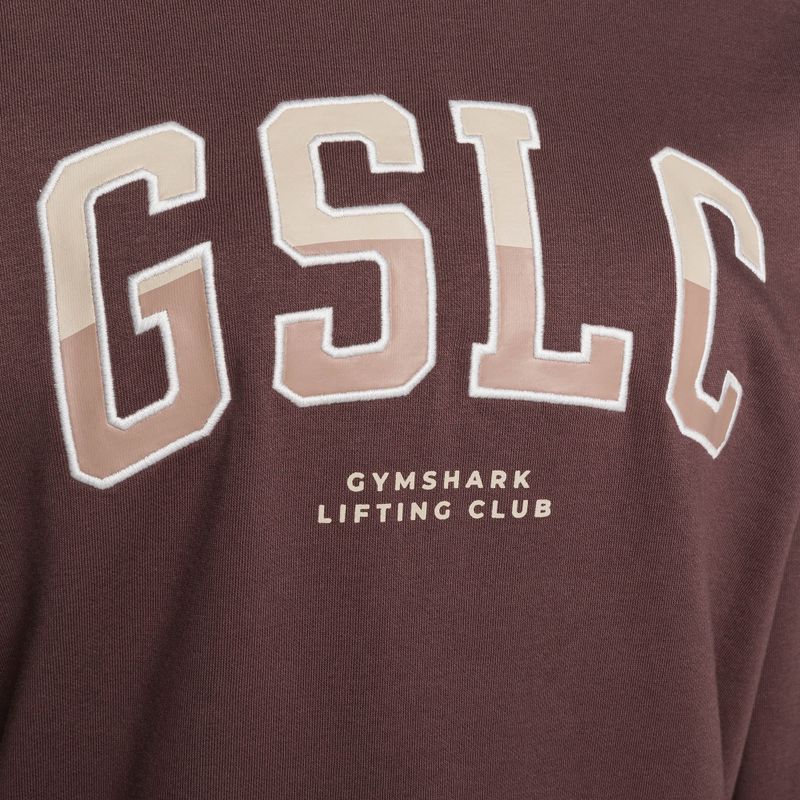 Дамски тренировъчен суитшърт Gymshark Gfx Gslc Oversized brown 7