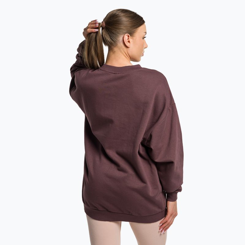 Дамски тренировъчен суитшърт Gymshark Gfx Gslc Oversized brown 3