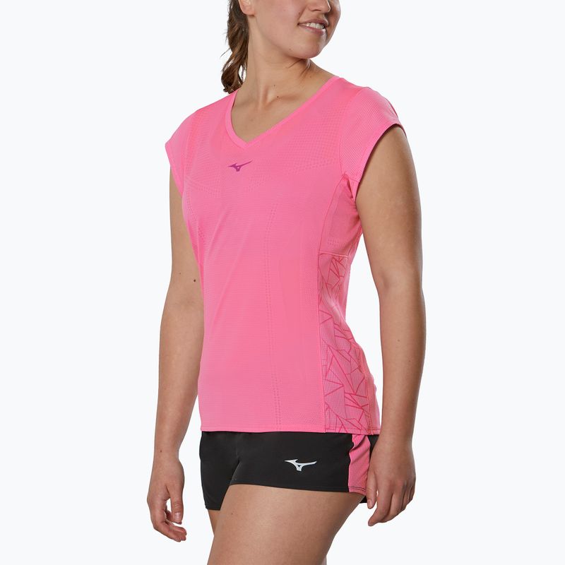 Дамска тениска за бягане Mizuno Aero Tee wild orchid