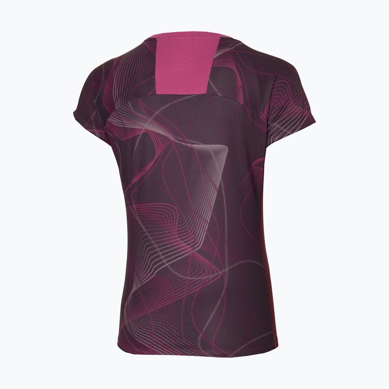 Дамска тениска за бягане Mizuno Aero Tee gape wine 2