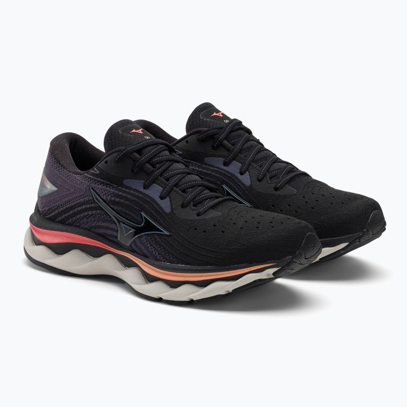 Дамски обувки за бягане Mizuno Wave Sky 6 black/quicksilver/hot coral 4