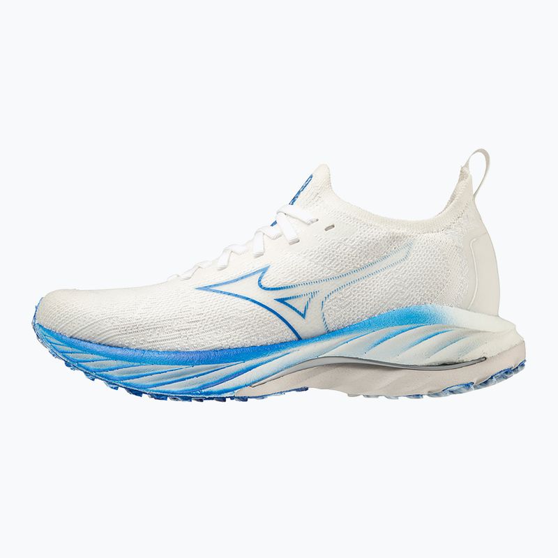 Дамски обувки за бягане Mizuno Wave Neo Wind бели/сребърни/мирно сини 9
