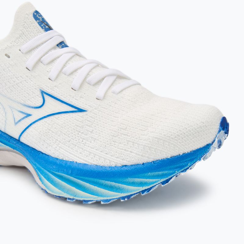 Дамски обувки за бягане Mizuno Wave Neo Wind бели/сребърни/мирно сини 7