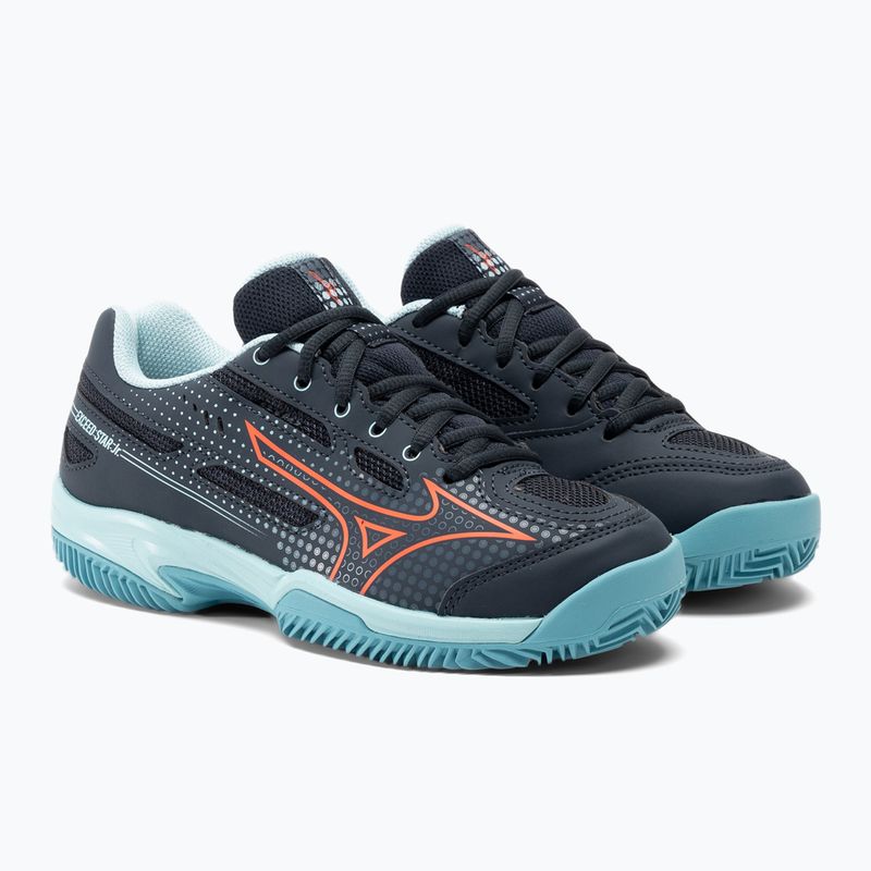 Детски обувки за тенис Mizuno Exceed Star CC колежанско синьо/солей/танагер/тюркоаз 4