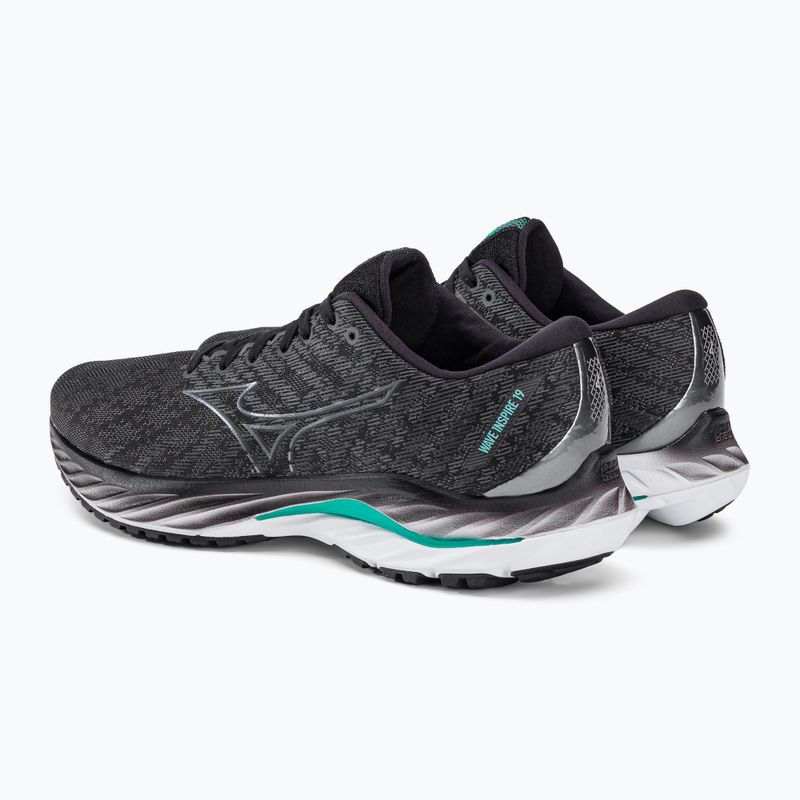 Мъжки обувки за бягане Mizuno Wave Inspire 19 black/ metallic gray/ bisgreen 3