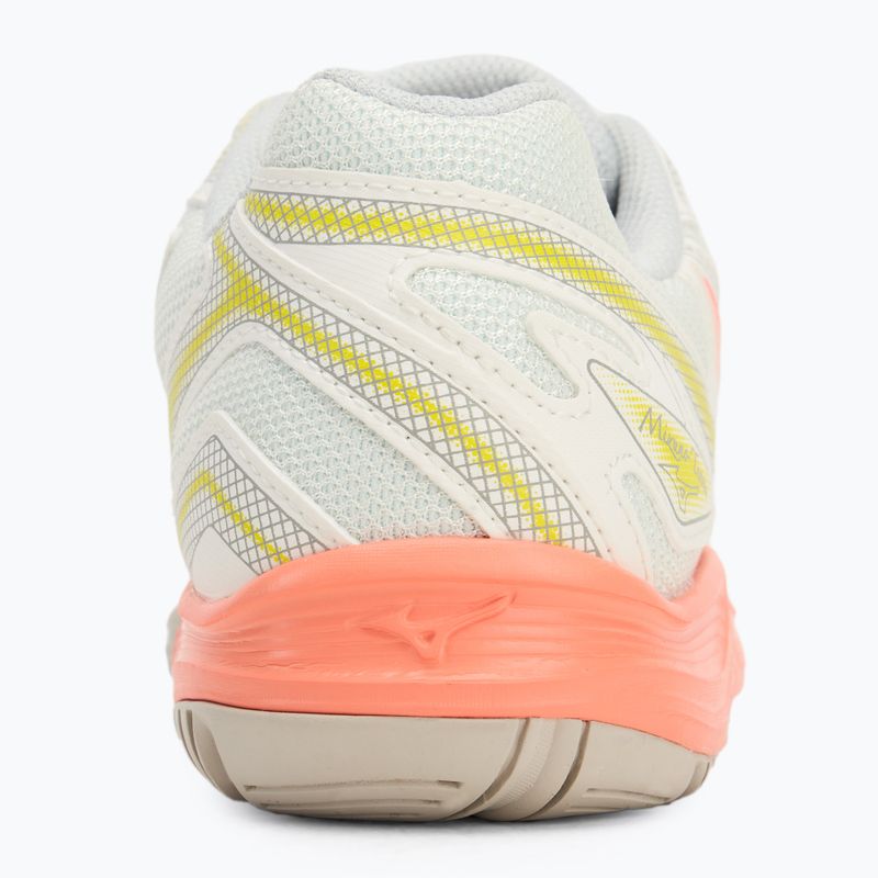 Дамски обувки за тенис Mizuno Break Shot 4 AC snow white/ neon flame/ ghost gray 6