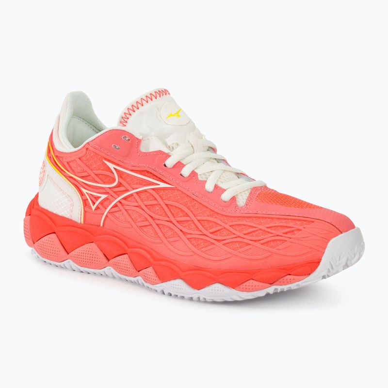 Дамски обувки за тенис Mizuno Wave Enforce Tour CC candy coral/snow white/neon flame