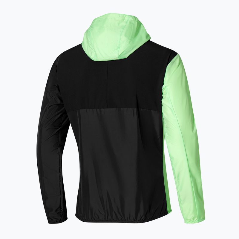 Мъжко яке за тенис Mizuno Release Hooded Jacket techno green/black 2