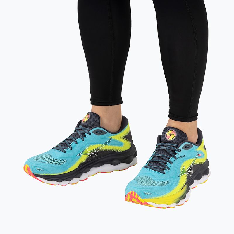 Мъжки обувки за бягане Mizuno Wave Sky 7 jet blue/white/bolt2neon 3