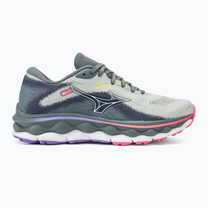 Дамски обувки за бягане Mizuno Wave Sky 7 pblue/white/high vs pink 2