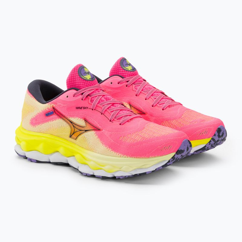 Дамски обувки за бягане Mizuno Wave Sky 7 highvpink/ombre blue/bolt2neon 5