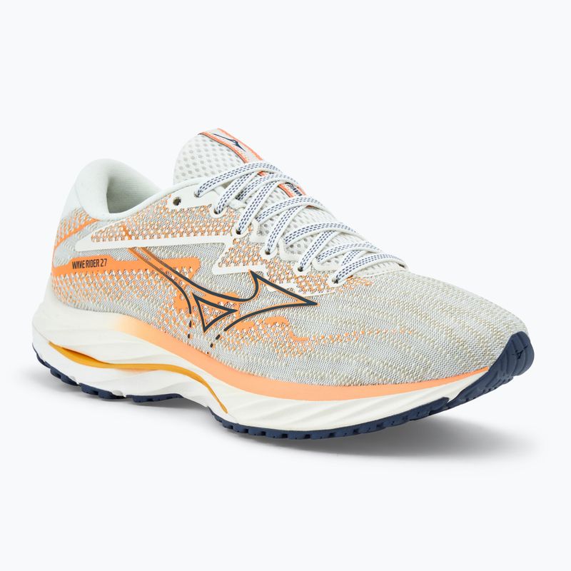 Дамски обувки за бягане Mizuno Wave Rider 27 snow white/ nightshadow blue/ coral reef