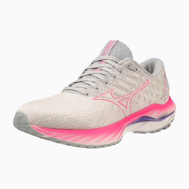 Дамски обувки за бягане Mizuno Wave Inspire 19 snow white/ hi vis pink/ purple punch 8