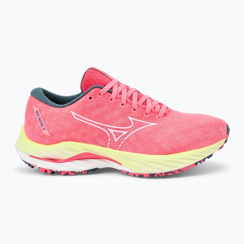 Дамски обувки за бягане Mizuno Wave Inspire 19 hi vis pink/ snow white/ luminous 2