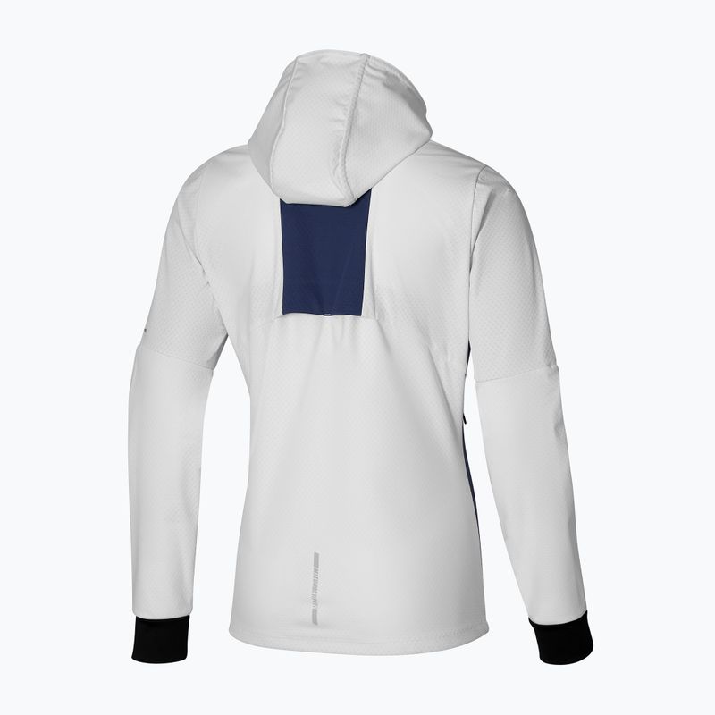 Дамско яке за бягане Mizuno Thermal Charge BT snow white/nightshadow blue 2