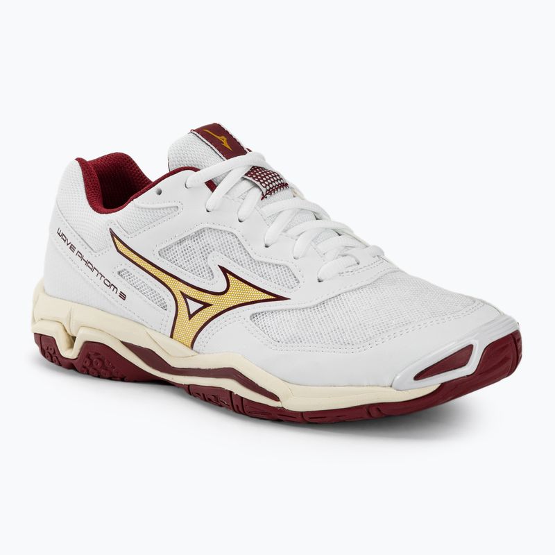 Дамски обувки за хандбал Mizuno Wave Phantom 3 white/cabernet/mp gold