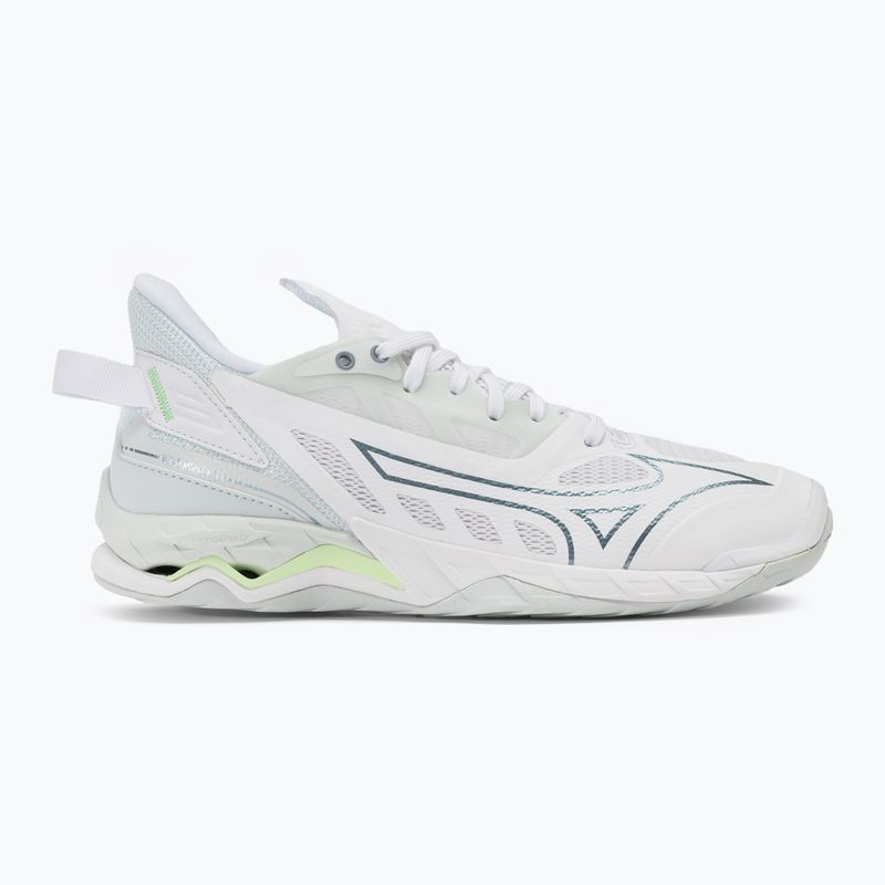 Дамски обувки за хандбал Mizuno Wave Mirage 5 white/glacial ridge/patinagreen 2