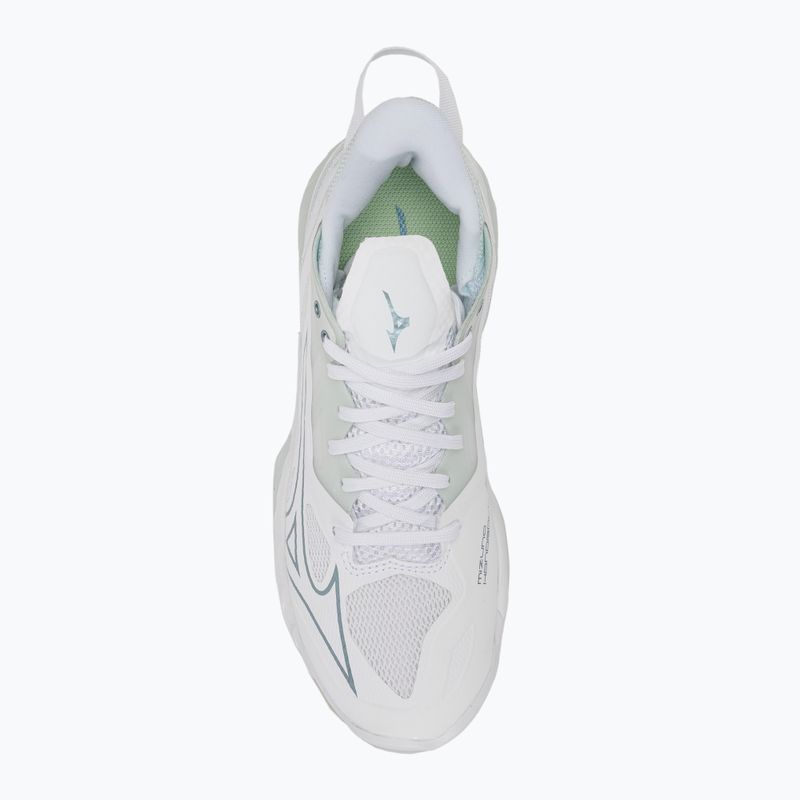 Дамски обувки за хандбал Mizuno Wave Mirage 5 white/glacial ridge/patinagreen 5